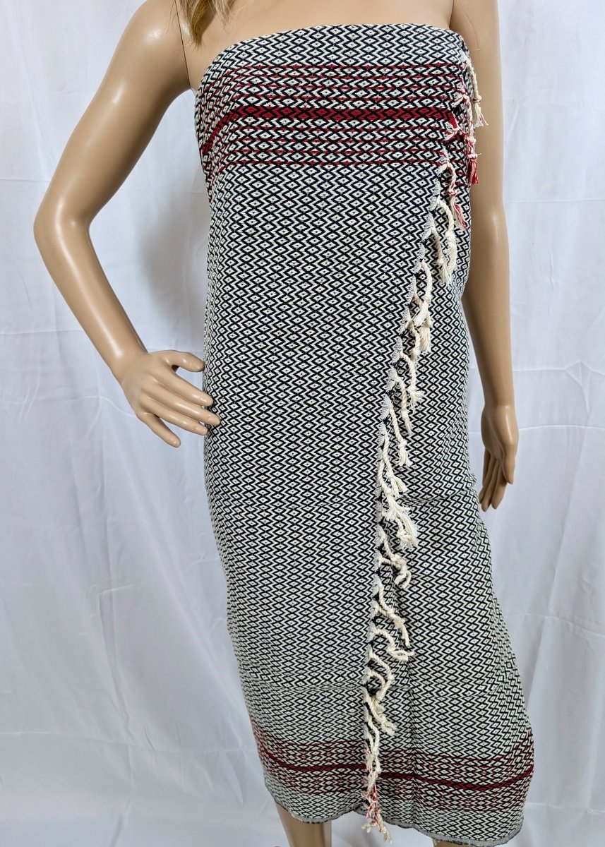Redline Towel Collection - Understated Elegance & Superior Quality - Turkish Cotton Beach Towel in Black - Towel photo
