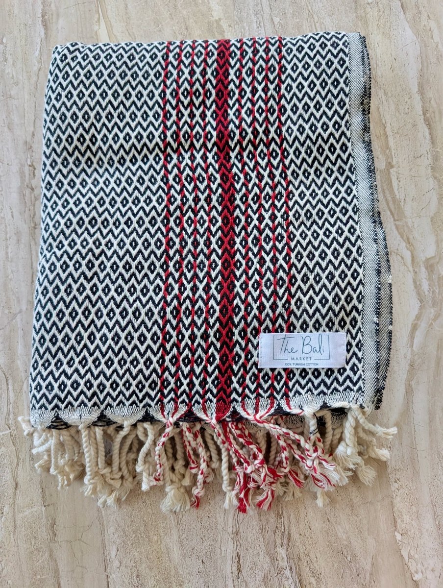 Redline Towel Collection - Understated Elegance & Superior Quality - Turkish Cotton Beach Towel in - Towel photo