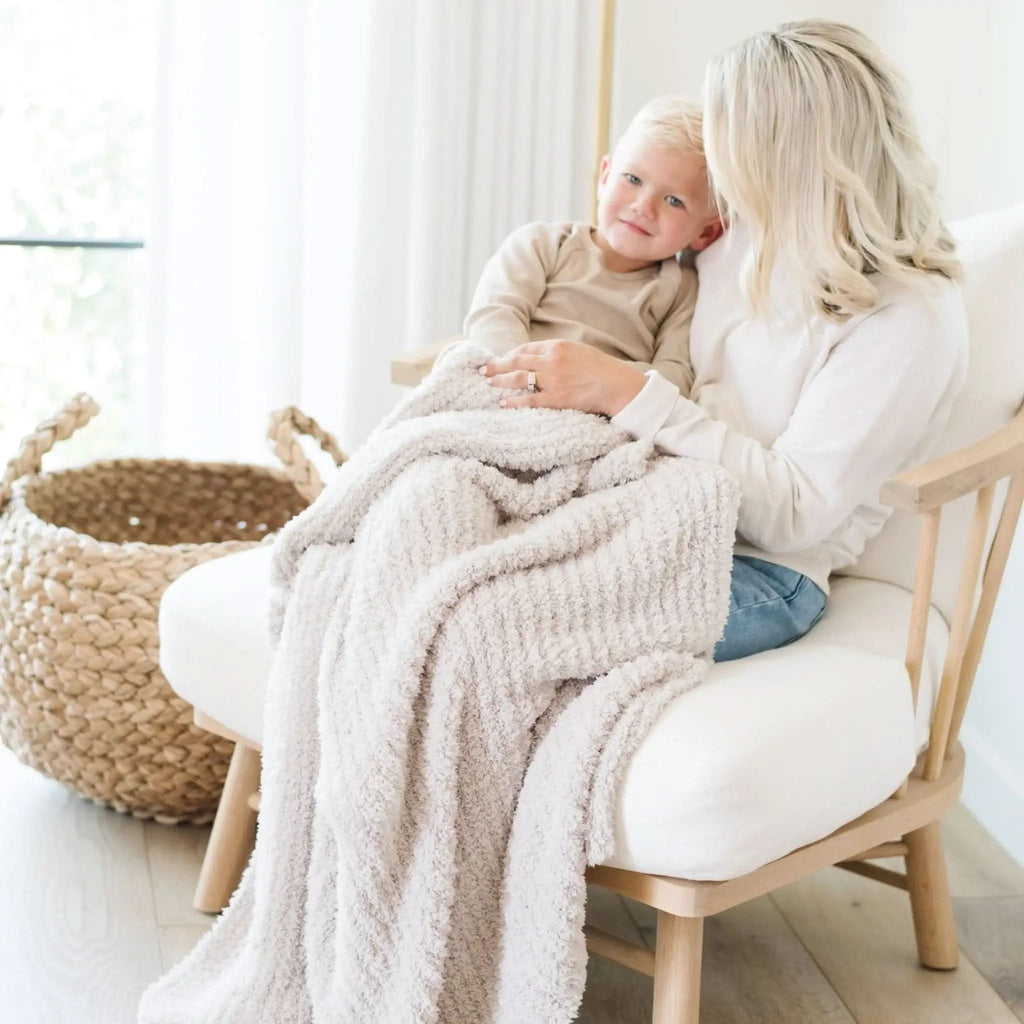 Ribbed BAMBONI® Toddler Blankets in Moonbeam - photo