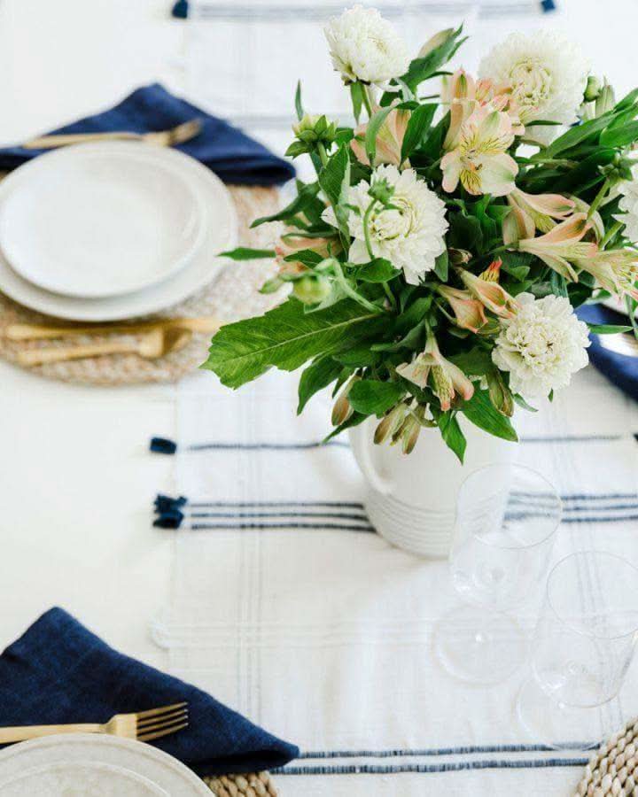 Ribbons Cotton Table Runner in - Table Runners photo