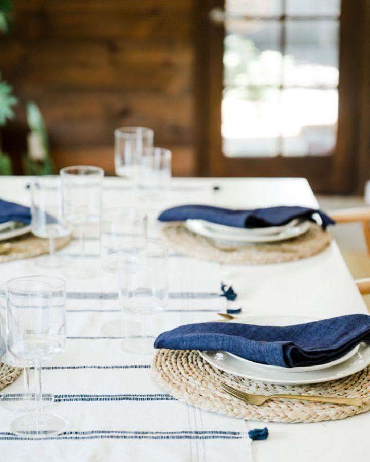 Ribbons Cotton Table Runner in - Table Runners photo