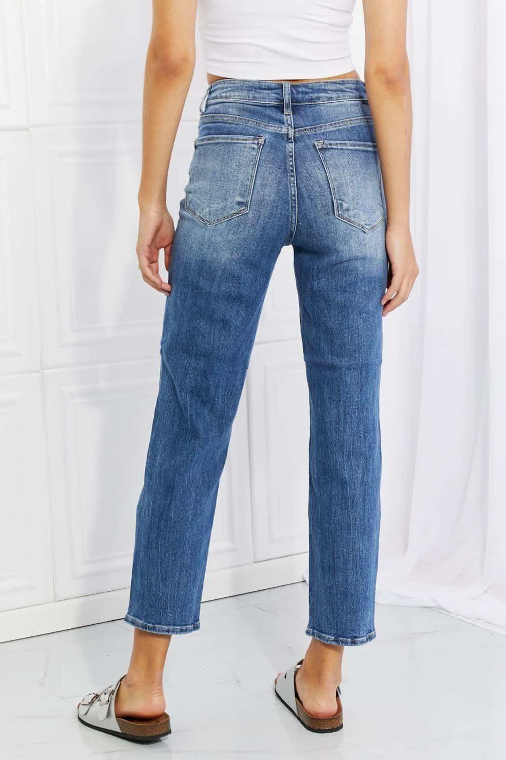 RISEN Full Size Emily High Rise Relaxed Jeans in - Jeans photo