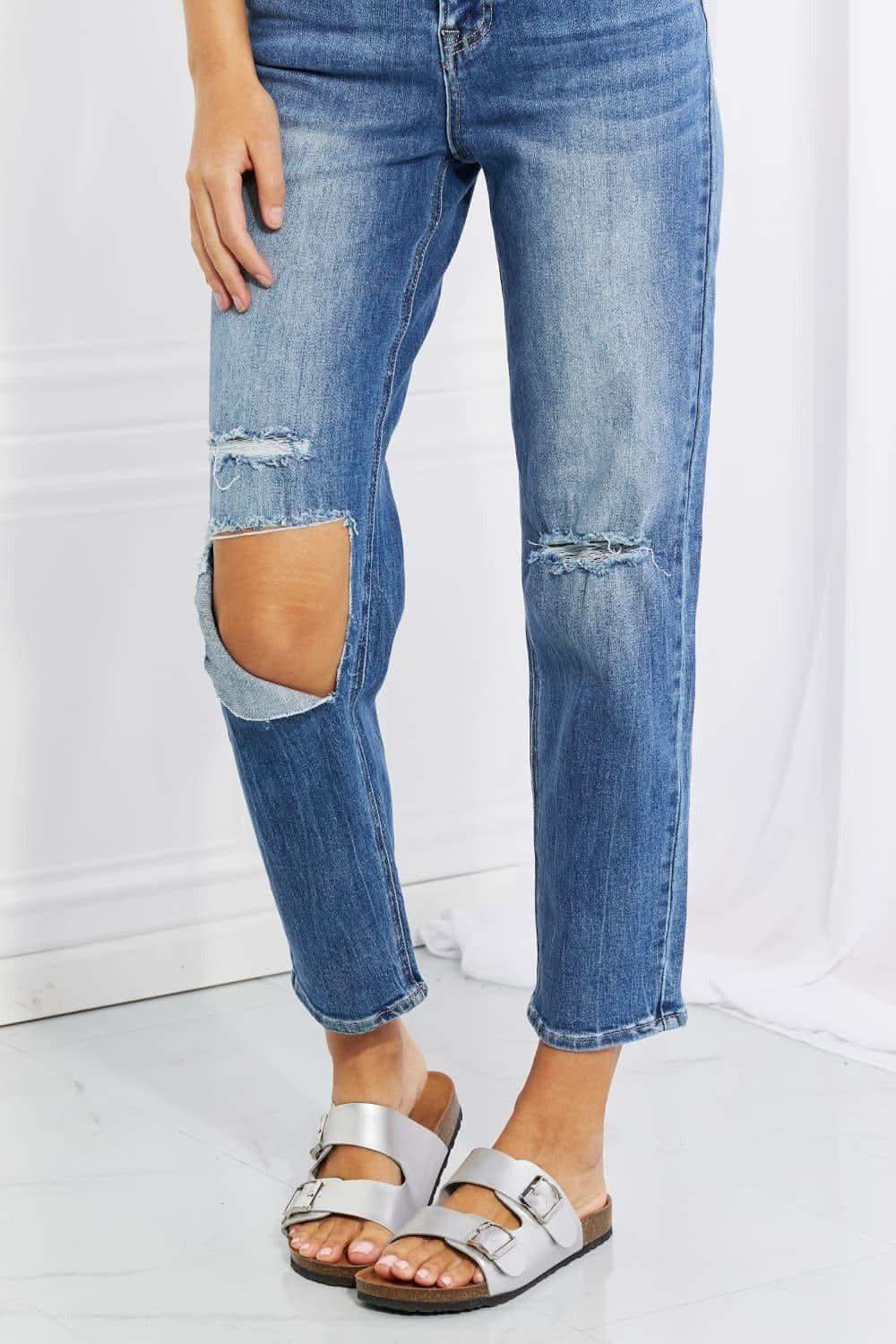 RISEN Full Size Emily High Rise Relaxed Jeans in - Jeans photo