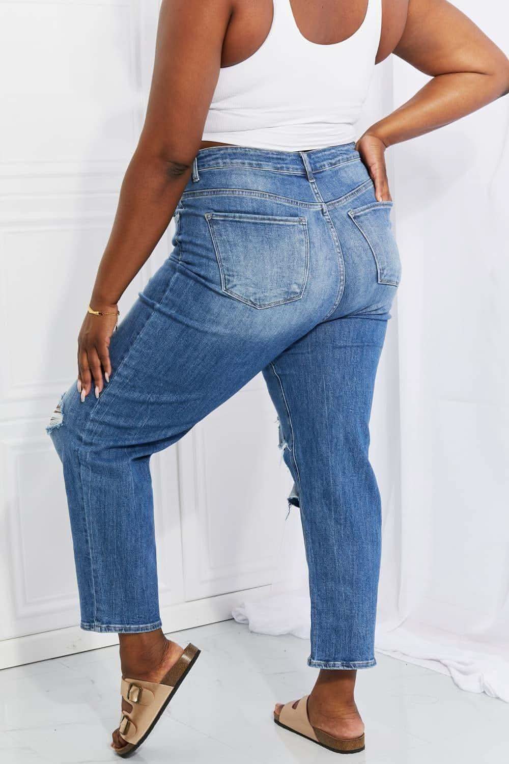 RISEN Full Size Emily High Rise Relaxed Jeans in - Jeans photo