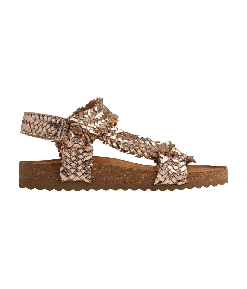 River Dance Woven Sandal in Champagne in - Shoes photo