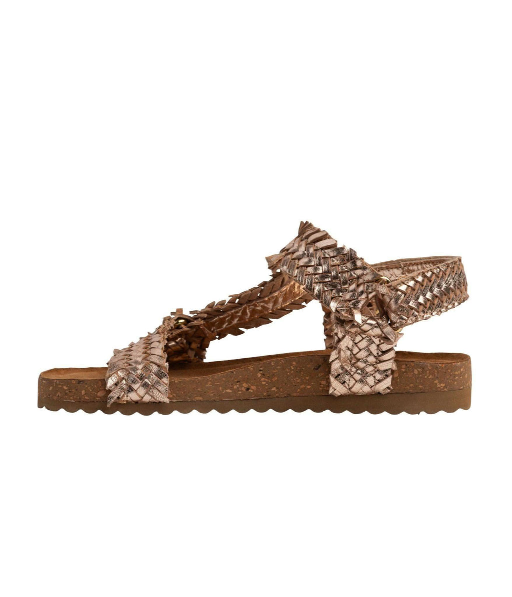 River Dance Woven Sandal in Champagne in - Shoes photo