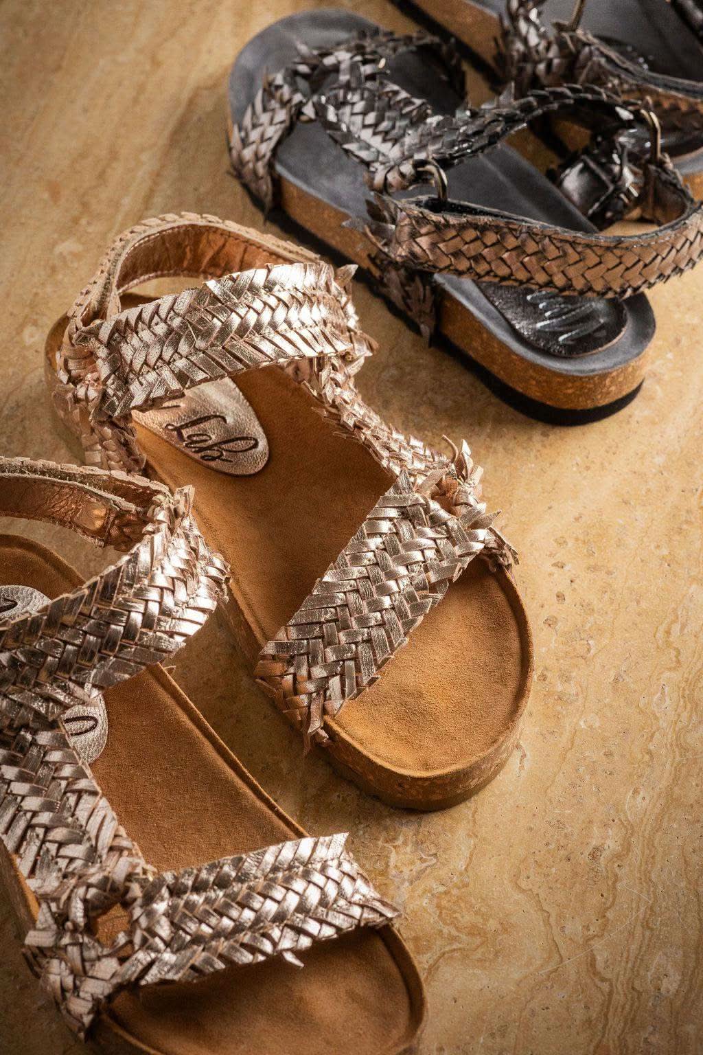 River Dance Woven Sandal in Pewter in - Shoes photo