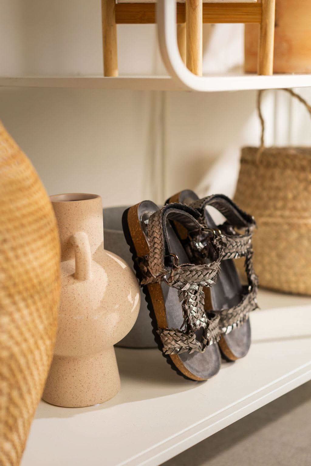 River Dance Woven Sandal in Pewter in - Shoes photo