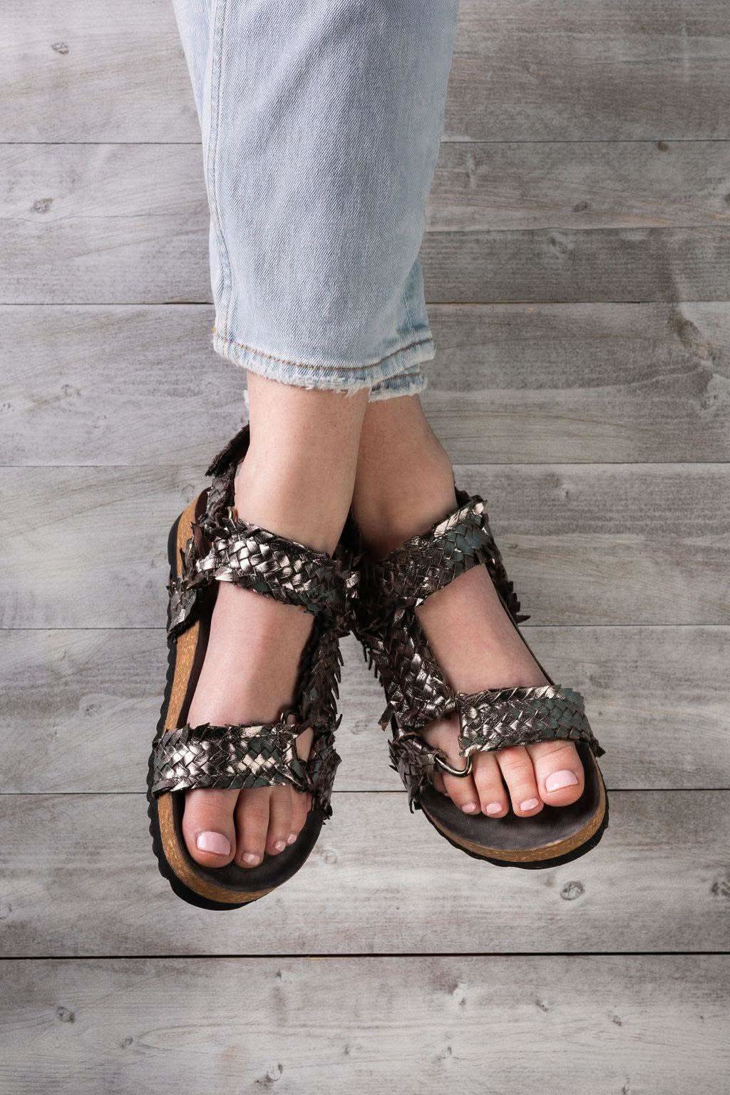 River Dance Woven Sandal in Pewter in 10.0 - Shoes photo