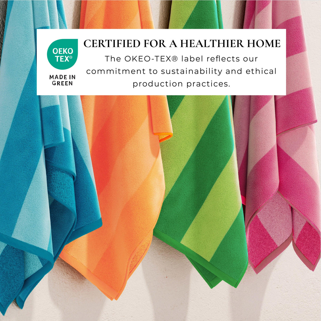 Cotton Velour Cabana Stripe Beach Towel - Novia Collection in - photo