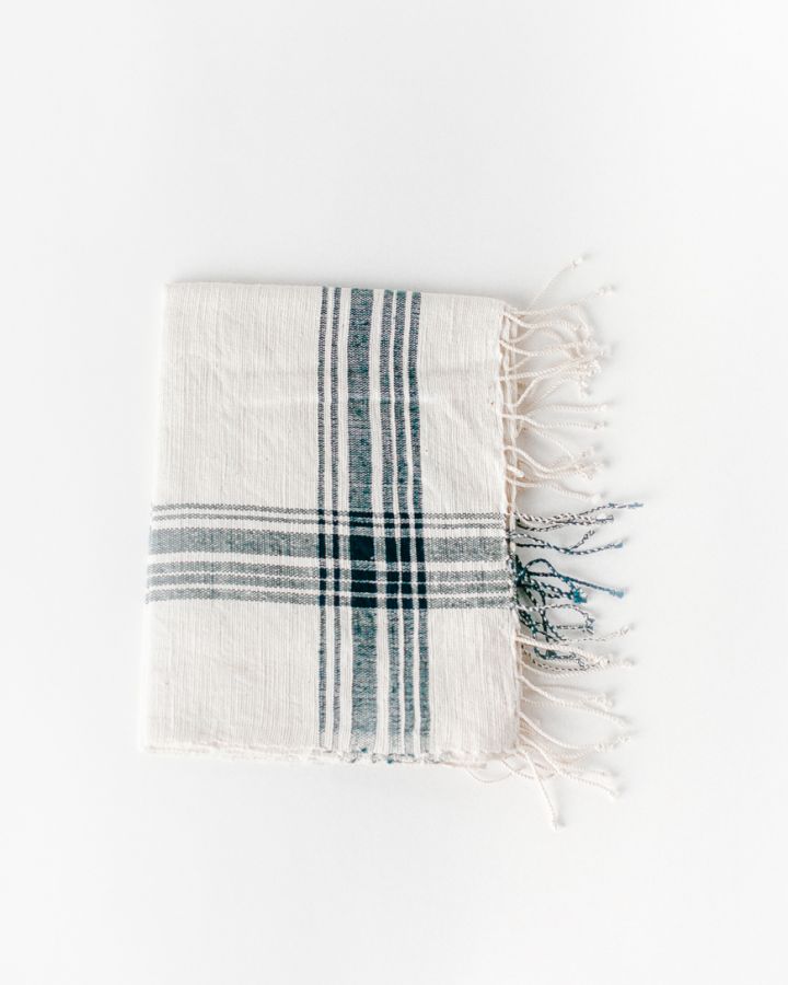 Cabin Hatch Cotton Hand Towel in Navy - Kitchen Towels photo