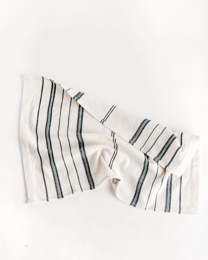 Avery Cotton Tea Towel in Navy - Kitchen Towels photo