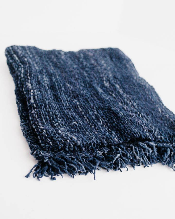 Open-weave Kenya Wool Shawl - Indigo - SwagglyLife Home & Fashion