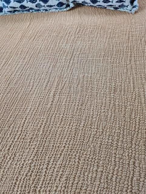 Serene Bedspread Collection – Organic Turkish Cotton, Textured Solid Colors, Queen/King Sizes in - Blanket photo