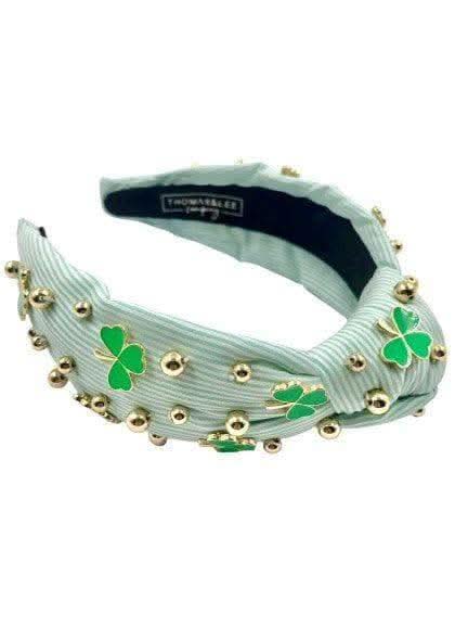 Shamrock Headband with gold beads - SwagglyLife Home & Fashion