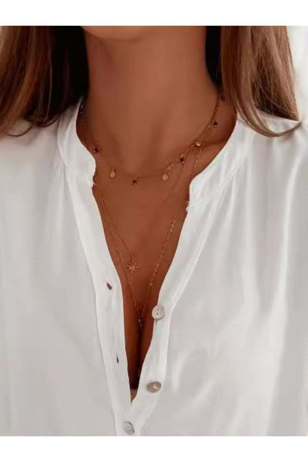 Sienna Half Button Notched Half Sleeve Blouse - SwagglyLife Home & Fashion