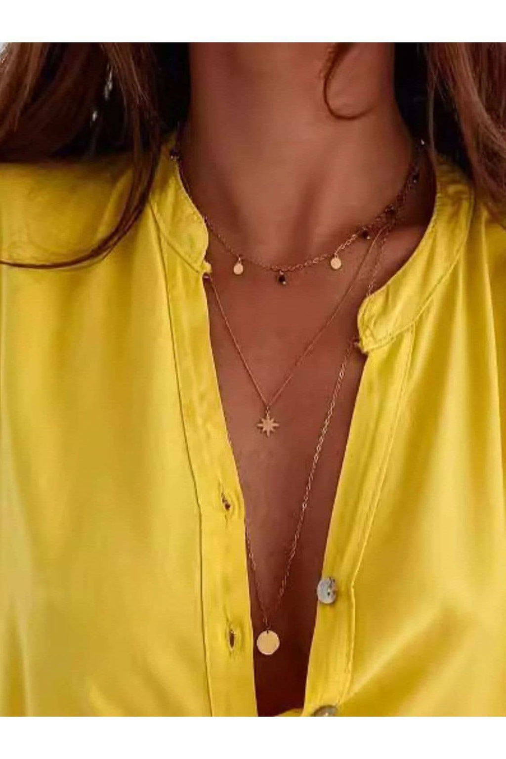 Sienna Half Button Notched Half Sleeve Blouse - SwagglyLife Home & Fashion