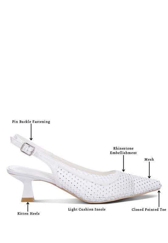 Siev Rhinestone Slingback Mules - SwagglyLife Home & Fashion