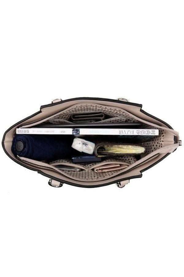 SIFIDES Tote Bag Medium/Large with Long Strap, Beige - SwagglyLife Home & Fashion