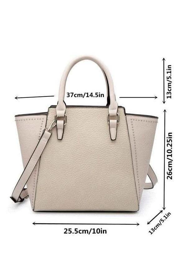 SIFIDES Tote Bag Medium/Large with Long Strap, Beige - SwagglyLife Home & Fashion