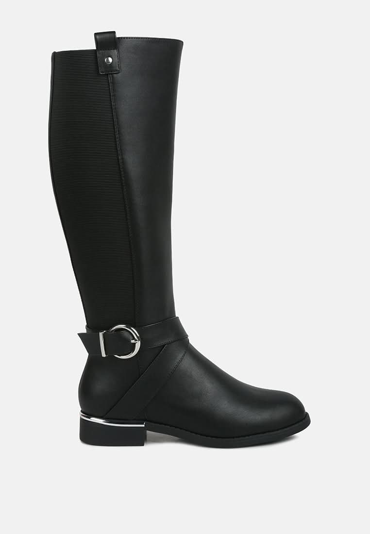 Snowd Riding Boot in Black - Long Boots photo