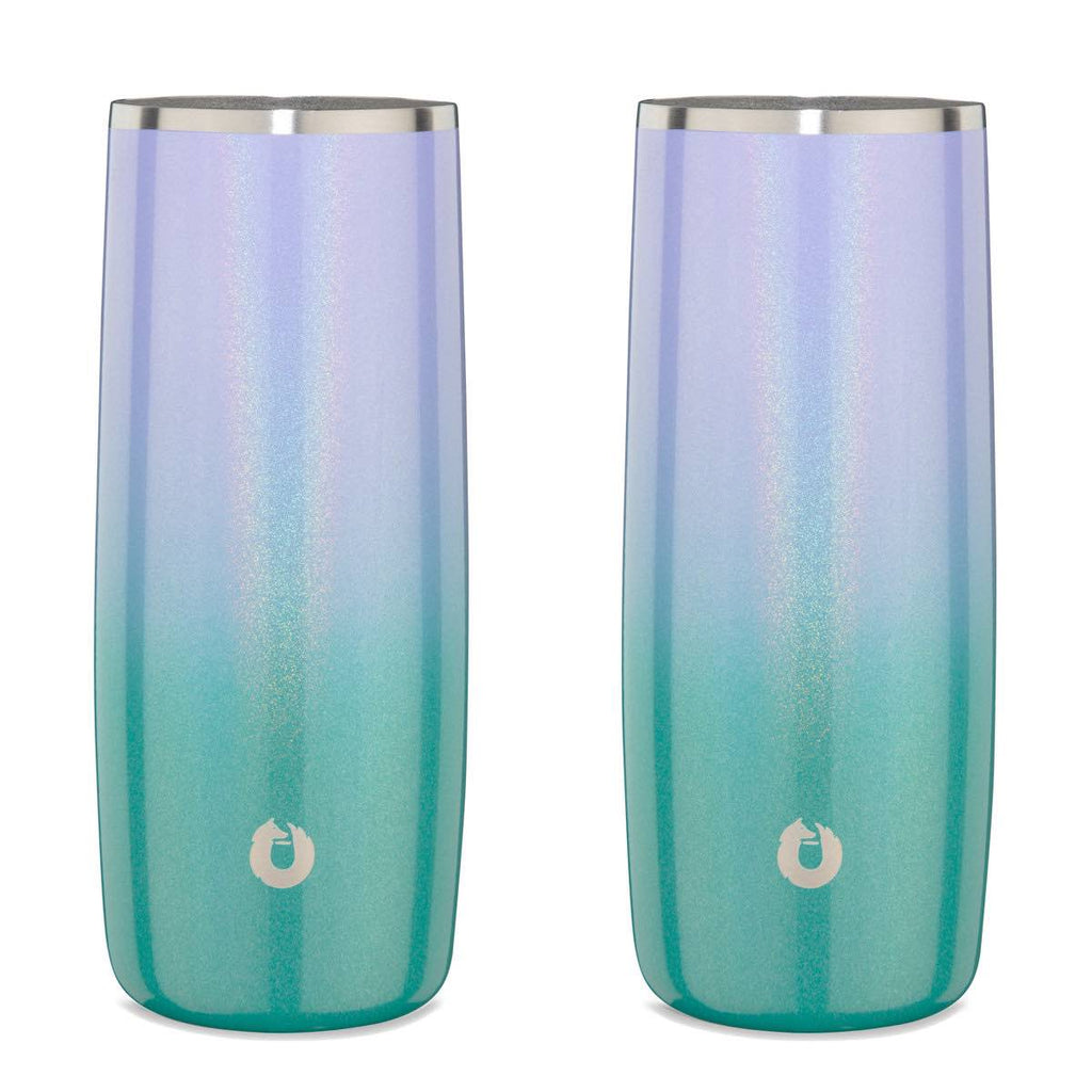 Stainless Steel Highball Cocktail Glass Set, Set of 2 - Mermaid in Mermaid - Drinkware photo