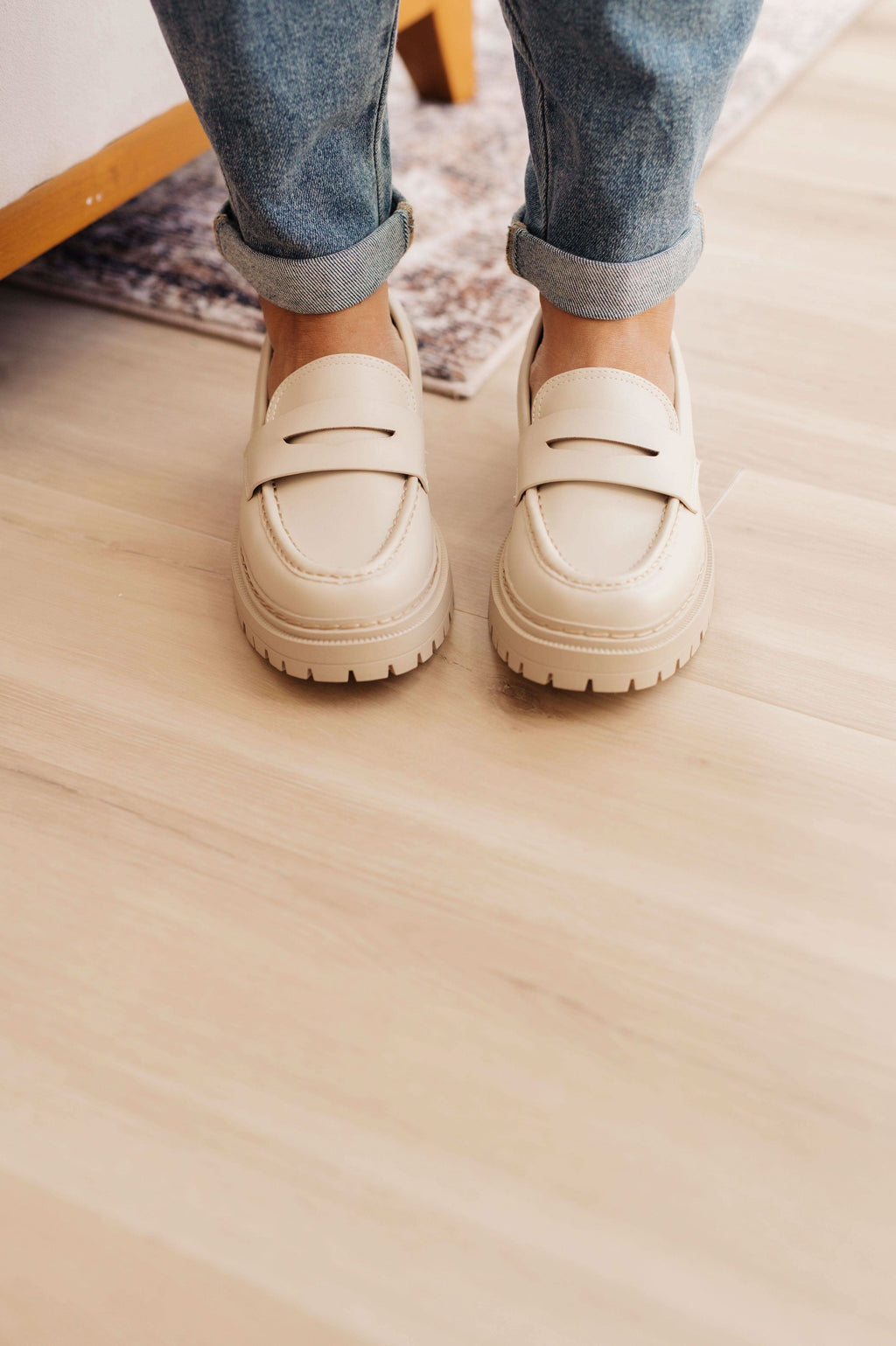 SODA Penny For Your Thoughts Loafers in Bone - SwagglyLife Home & Fashion