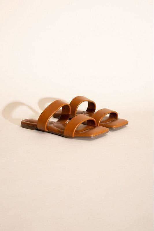SODA RAMSEY-S Double-Strap Slides. in TAN - Slides photo