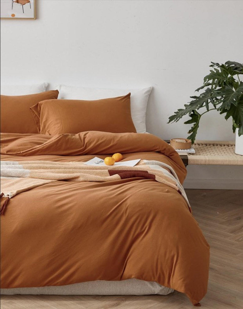 Solid Bedding Set / Forest Green in Orange - Bedding Set photo