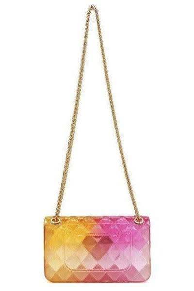 Sophie Quilt Embossed Multi Color Jelly Shoulder Bag - SwagglyLife Home & Fashion