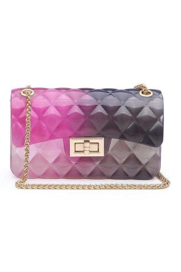 Sophie Quilt Embossed Multi Color Jelly Shoulder Bag - SwagglyLife Home & Fashion