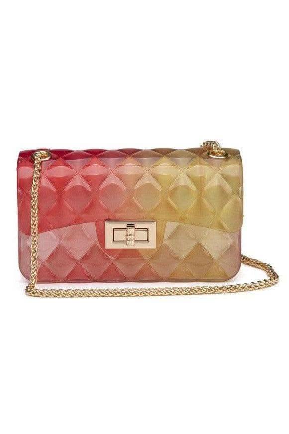 Sophie Quilt Embossed Multi Color Jelly Shoulder Bag - SwagglyLife Home & Fashion