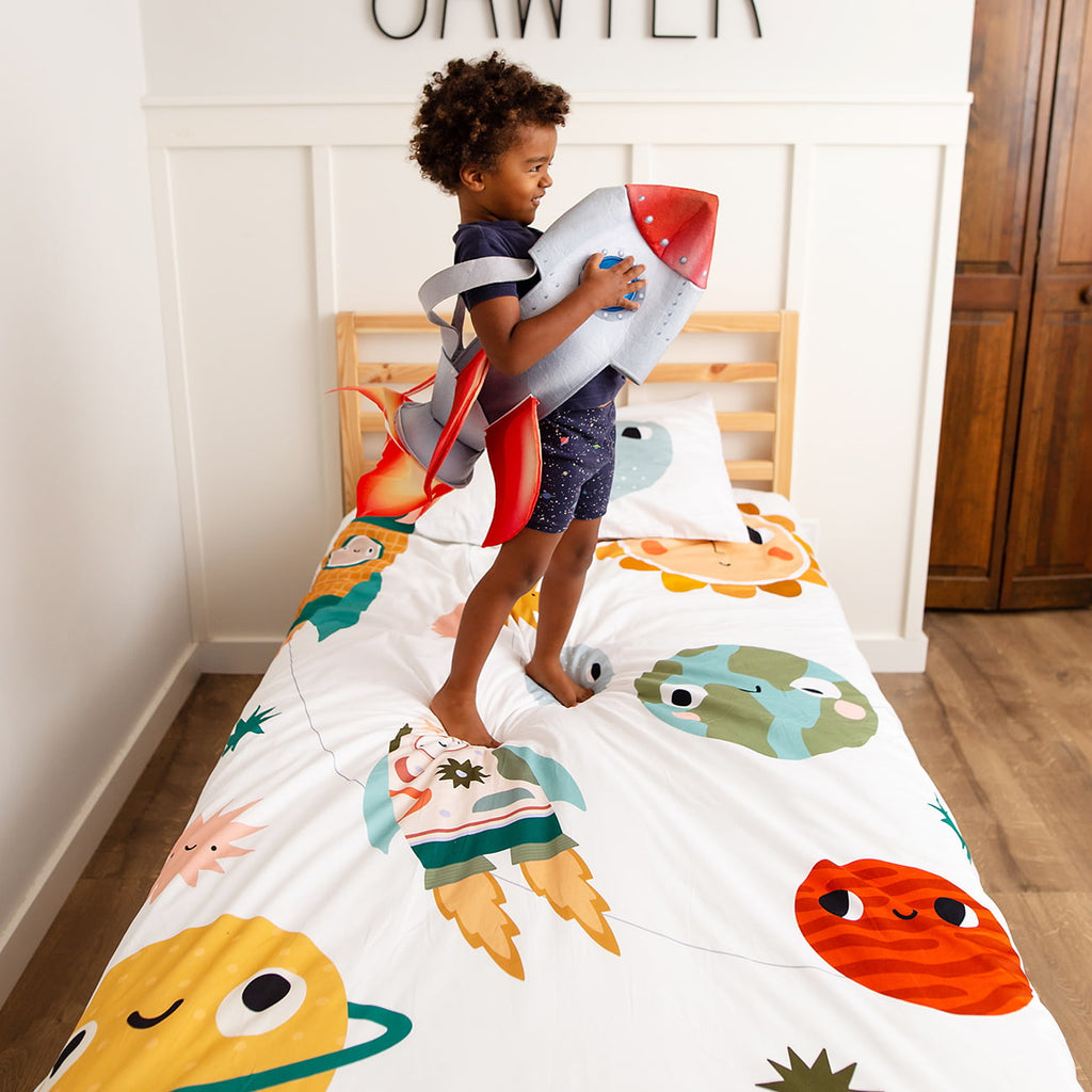 Space Explorer Duvet & Pillowcase in - Big Kid Bedding photo