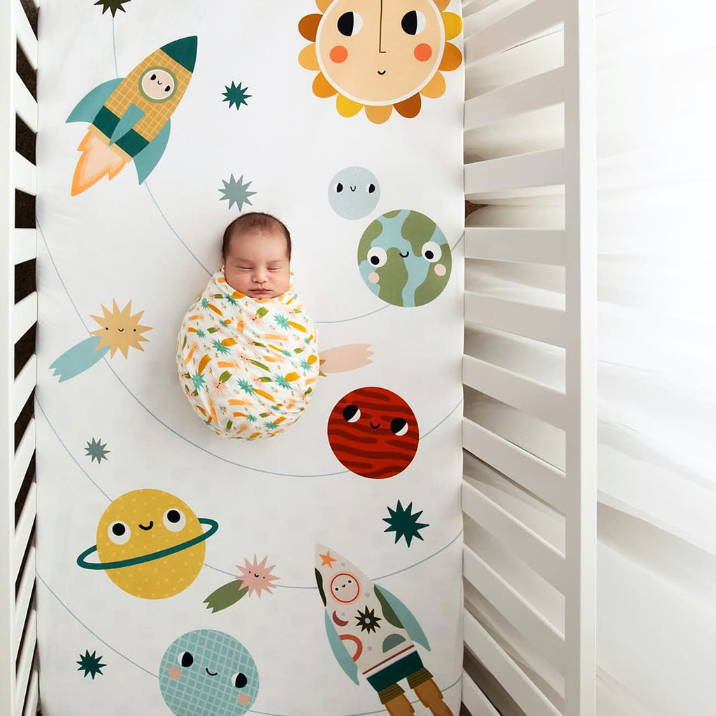 Crib sheet and Swaddle bundle - Space Explorer in - Crib Sheet & Swaddle photo