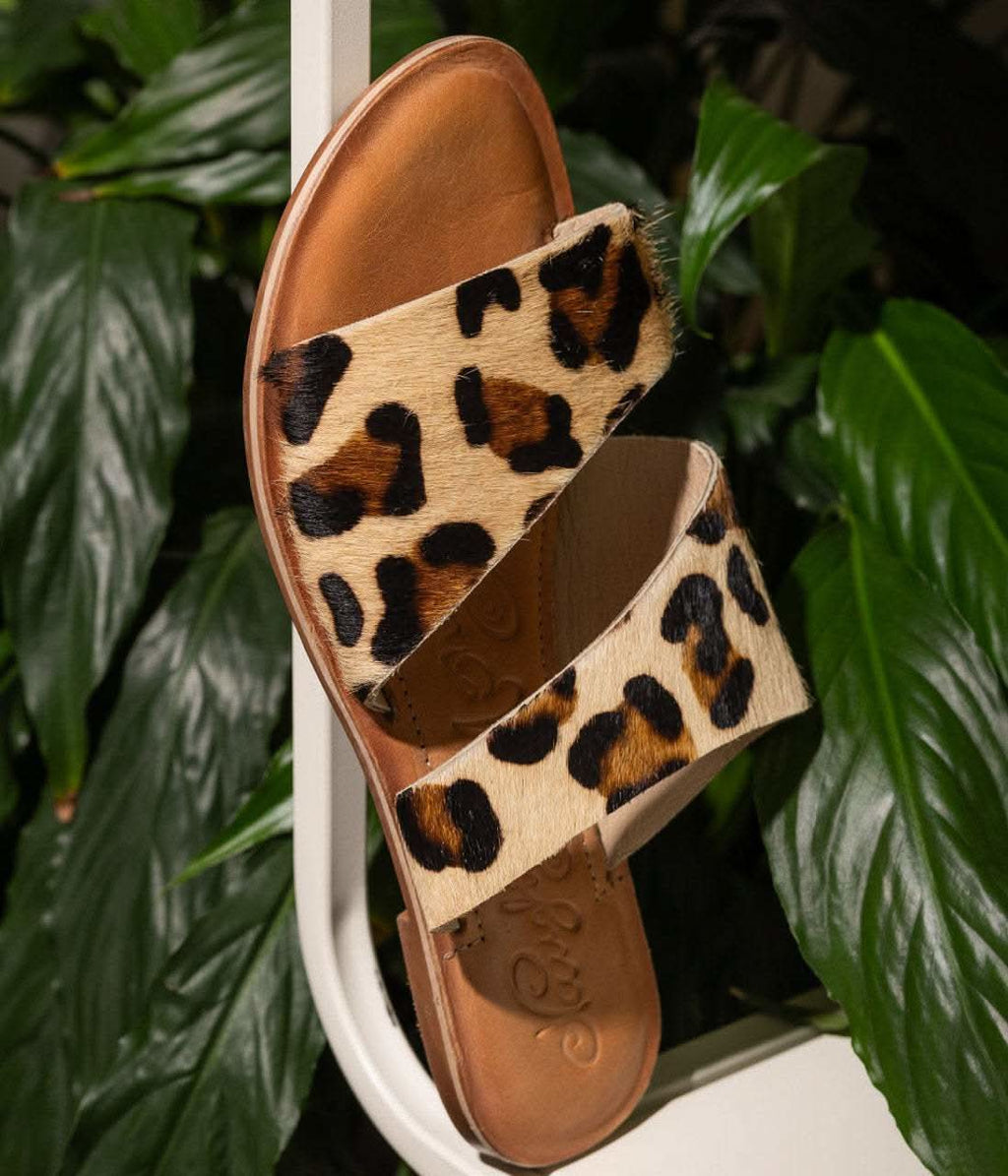 Spirited Dual Strap Slide in Leopard in - Shoes photo