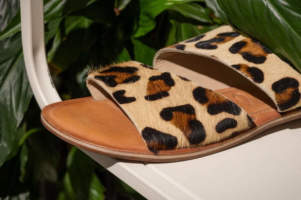 Spirited Dual Strap Slide in Leopard in - Shoes photo