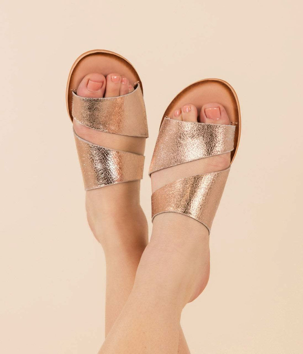 Spirited Sandals in Rose Gold in - 130 Sandals photo