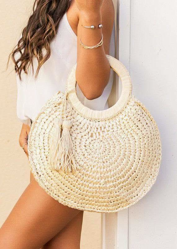 Straw Tassel O-Ring Tote - SwagglyLife Home & Fashion