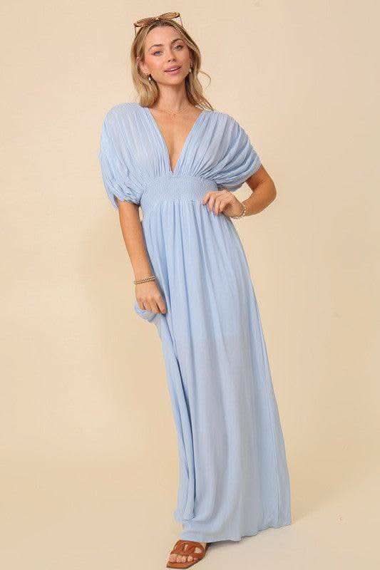 Summer/Spring Vacation Maxi Sundress Lined, 3 Colors in BLUE GLOW - Dresses photo
