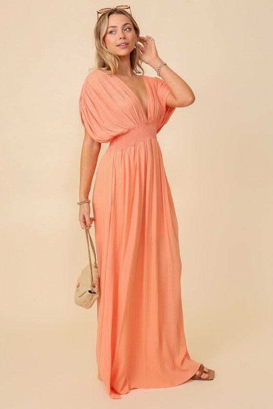 Summer/Spring Vacation Maxi Sundress Lined, 3 Colors in melon - Dresses photo