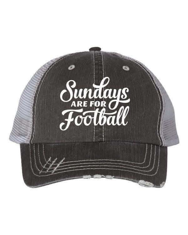 Sundays are for Football Embroidered Trucker Hat in Grey Mesh Trucker OS - Hats photo