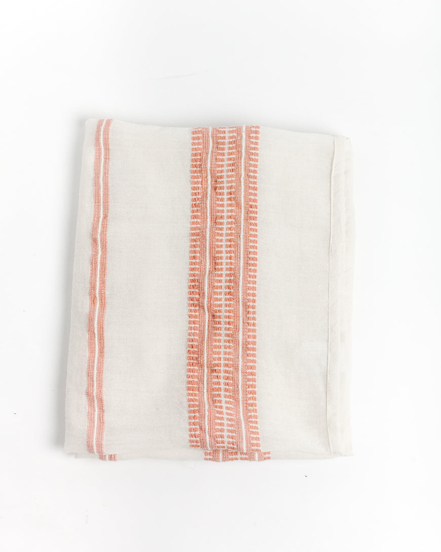Handwoven Cotton Baby Swaddle in Blush - Swaddling & Receiving Blankets photo