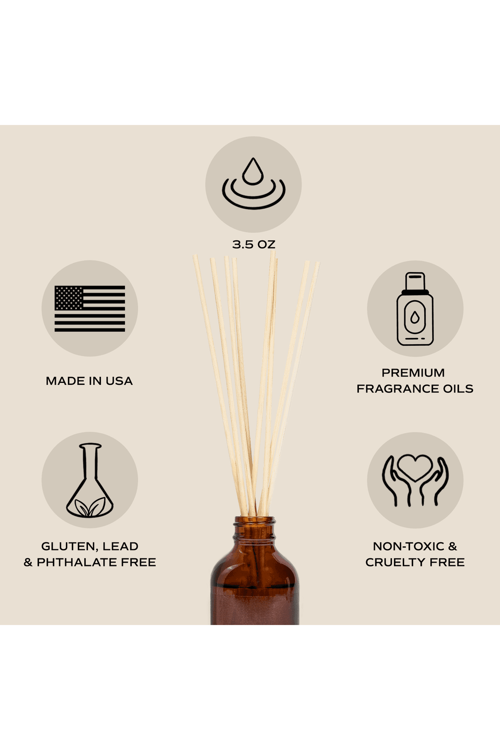 Sweet Water Decor Cashmere and Vanilla Amber Reed Diffuser in - Reed Diffusers photo