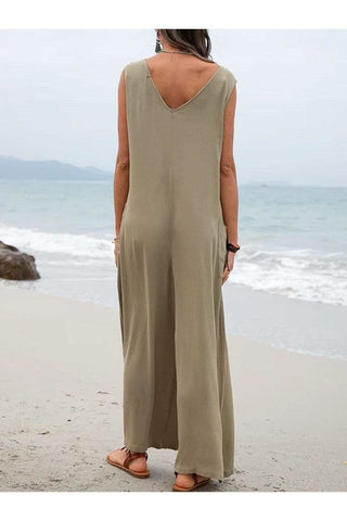 Take a Stroll Full Size Wide Strap Jumpsuit with Pockets - SwagglyLife Home & Fashion Take a Stroll Full Size Wide Strap Jumpsuit with Pockets - SwagglyLife Home & Fashion