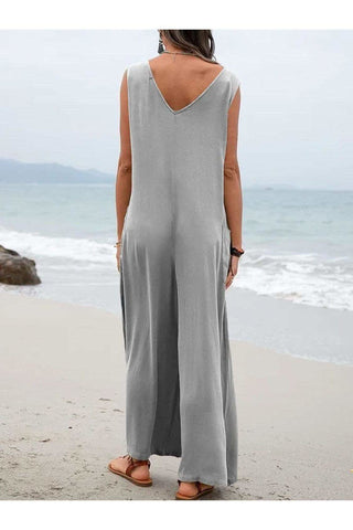 Take a Stroll Full Size Wide Strap Jumpsuit with Pockets - SwagglyLife Home & Fashion Take a Stroll Full Size Wide Strap Jumpsuit with Pockets - SwagglyLife Home & Fashion