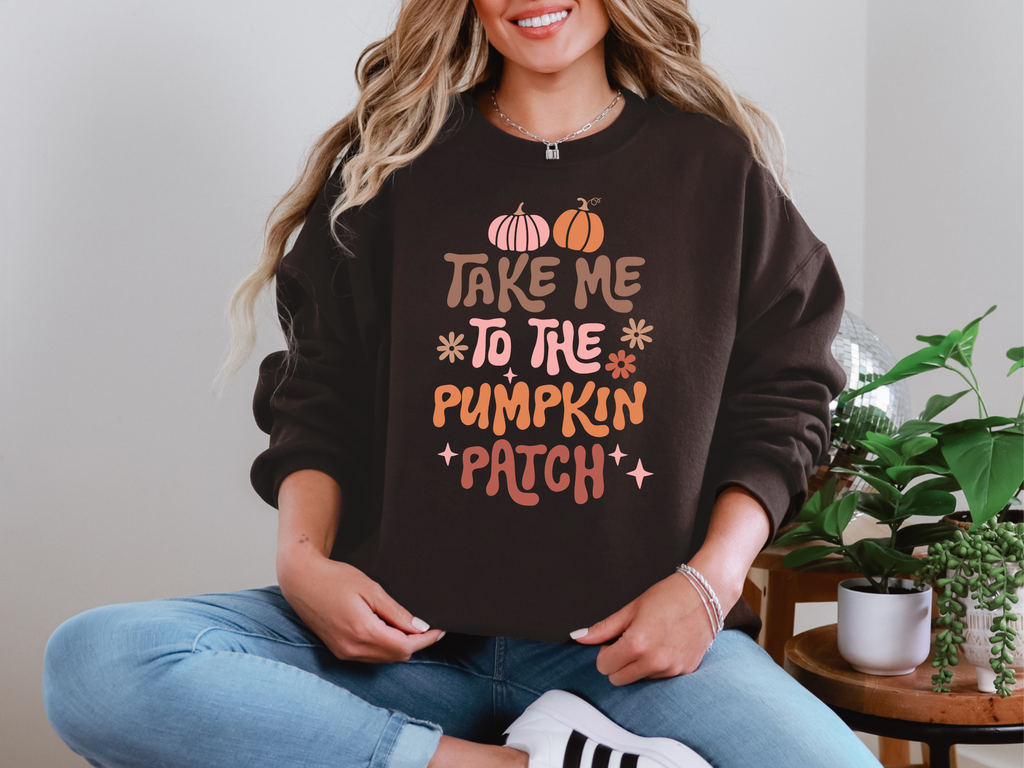 Take me To the Pumpkin Patch Sweatshirt in Multiple Colors in - Womens photo