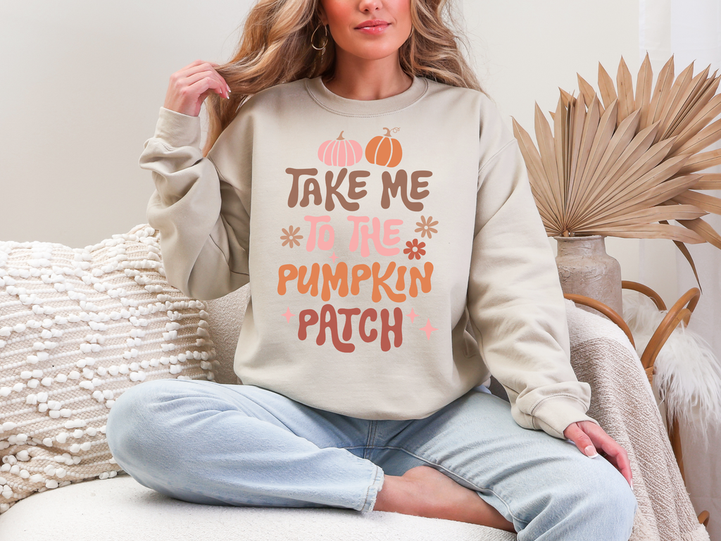 Take me To the Pumpkin Patch Sweatshirt in Multiple Colors in - Womens photo