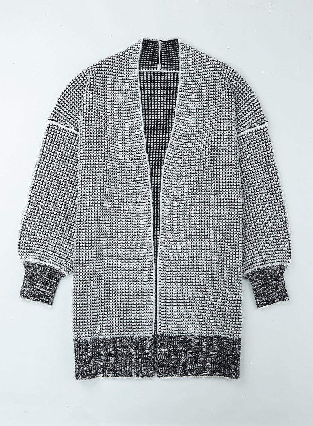 Tanya Heathered Open Front Longline Cardigan - SwagglyLife Home & Fashion
