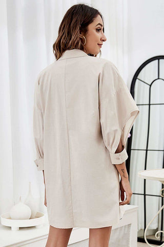 Tie Front Collared Neck Cutout Shacket - SwagglyLife Home & Fashion Tie Front Collared Neck Cutout Shacket - SwagglyLife Home & Fashion