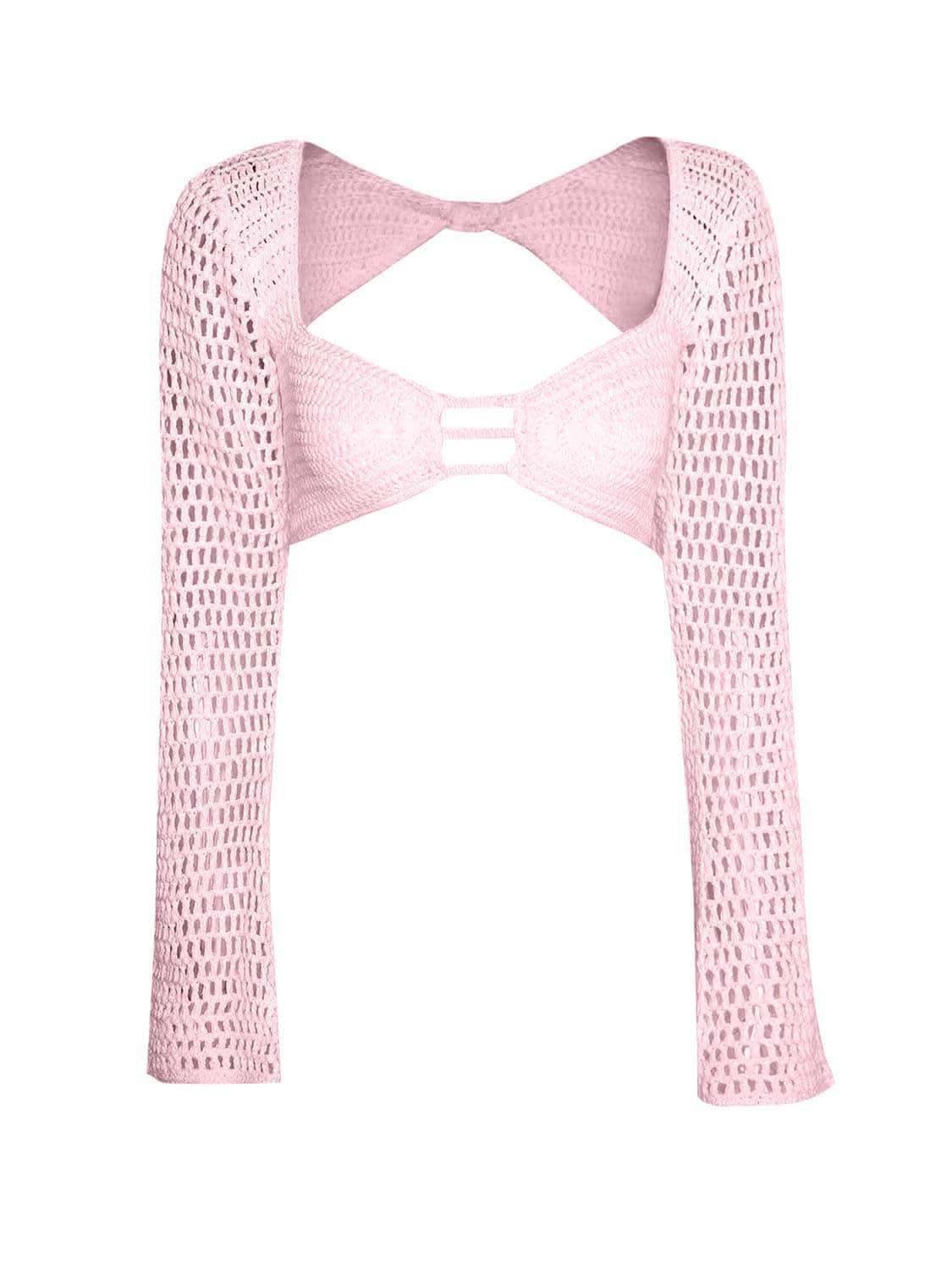 Tied Long Sleeve Top and Skirt Cover Up Set - SwagglyLife Home & Fashion Tied Long Sleeve Top and Skirt Cover Up Set - SwagglyLife Home & Fashion